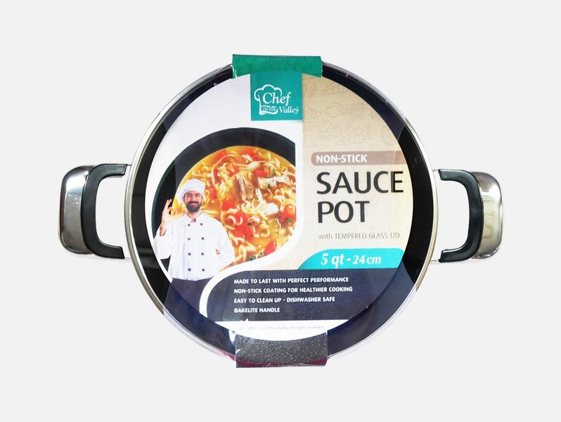 5Qt Nonstick Sauce Pot W/Lid