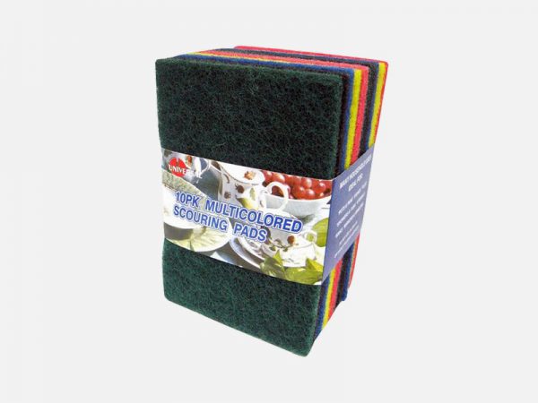 10Pk Multicolored Scouring Pads-48