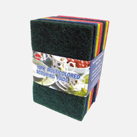 10Pk Multicolored Scouring Pads