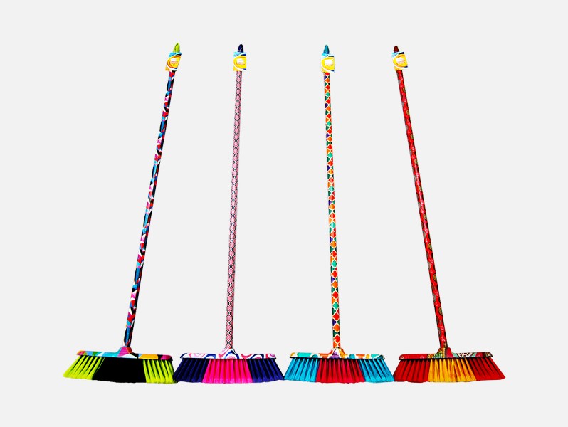 Printed Straight Broom W/Handle