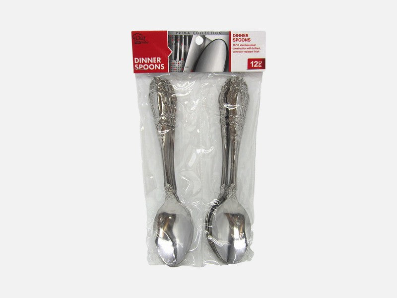 12 Pcs Dinner Spoons - 36