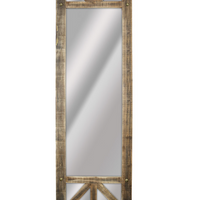 American Art Decor Miroir pleine longueur en bois rustique