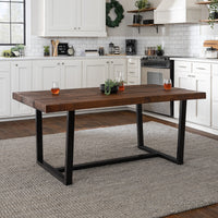72 inch Distressed Solid Wood Dining Table