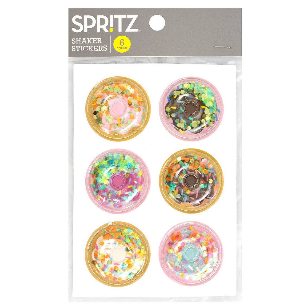 6ct Shaker Stickers - Spritz, Multi-Colored