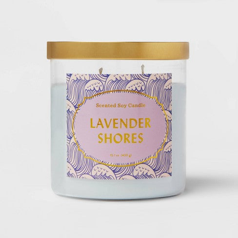 15.1oz Large Jar Candle Lavender Shores - Opalhouse™