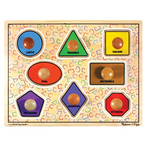 Melissa & Doug® Large Shapes Jumbo Knob Wooden Puzzle (8pc)