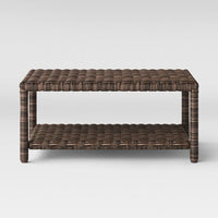 Belvedere Wicker Patio Coffee Table Brown - Threshold