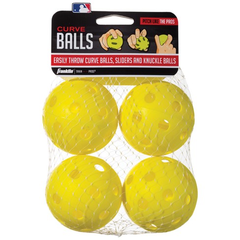 Franklin Sports MLB 73mm Curve Balls Yellow - 5pk