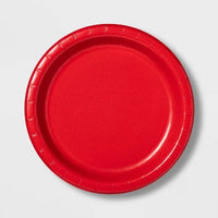8.5" 60ct Disposable Round Plates Red - Wondershop™