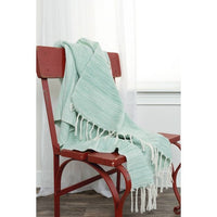 
              50"x60" Stripe Throw Blanket Teal - Rizzy Home
            
