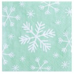 30ct Snowflake Beverage Napkins Mint - Spritz™