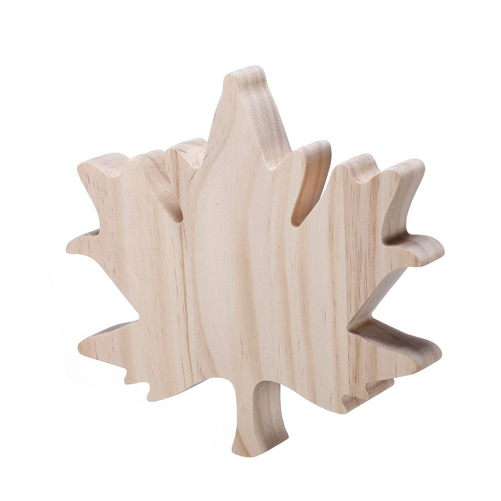 Chunky Wood Maple Leaf Hand Made Modern®