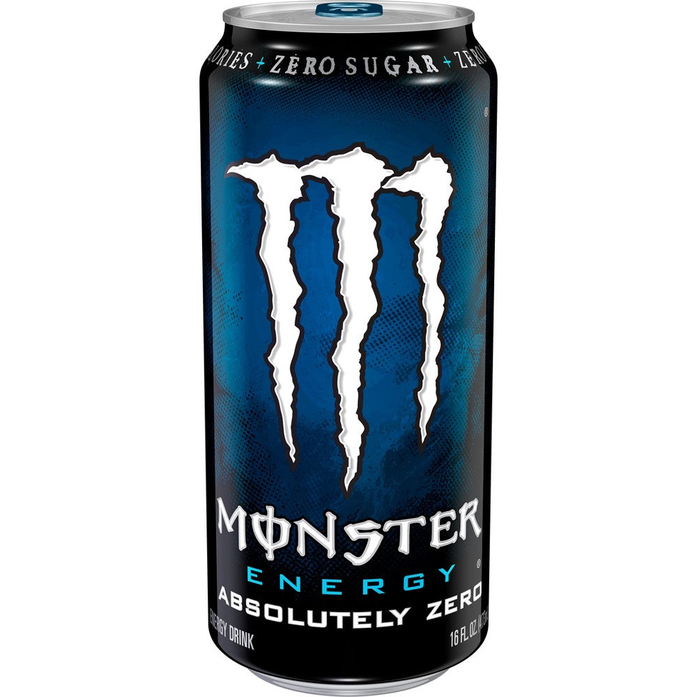 Monster Energy Drink, Absolutely Zero, 16 Ounce (Pack of 24)