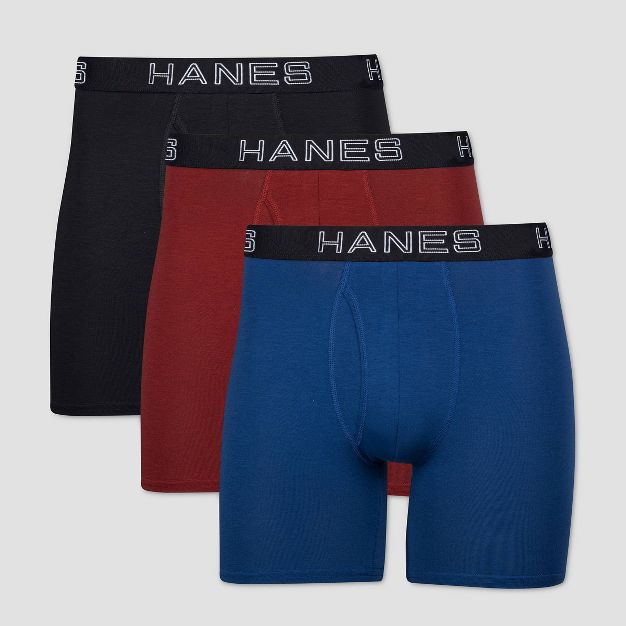 Hanes Premium Men's 3 Pack Boxer Briefs with Total Support Pouch
Size :
L / 33-38