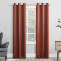 54"x40" Kenneth Energy Saving Blackout Grommet Curtain Panel Dark Orange - Sun Zero