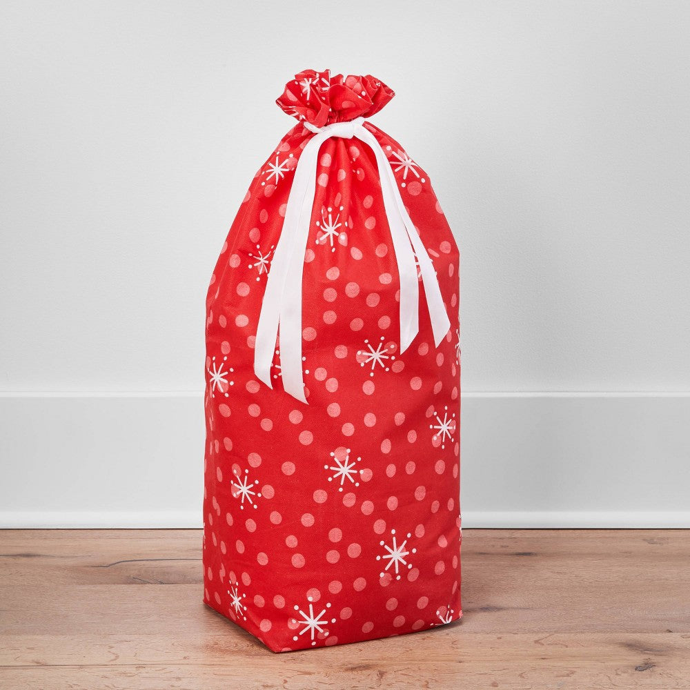 Santa Sack Gift Bag Stars and Dots - Wondershop™