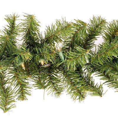 Philips 18ft Christmas Prelit Artificial Pine Garland Clear