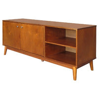 58" Amherst Mid Century Modern TV Stand White/Brown
