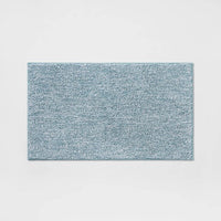 20"x34" Performance Texture Solid Accent Bath Rug Aqua - Threshold™