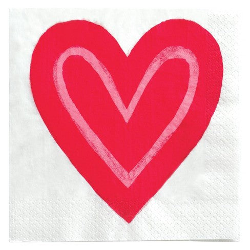 30ct Valentine's Lunch Napkin With Hearts - Spritz™