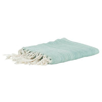 
              50"x60" Stripe Throw Blanket Teal - Rizzy Home
            