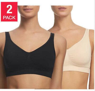 GLORIA VANDERBILT LADIES' Seamless Wire Free Bra 1-pack Black-Size: S MCI