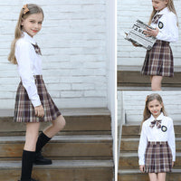 Toast Girls School Uniform Adjustable Waist Plaid Scooter Skirt