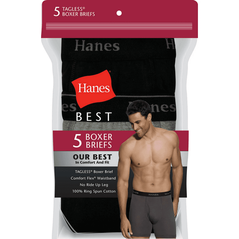 Hanes Best 5-Pack Boxer Brief (Assorted Colors) XL 40-42