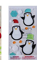 Penguin & Snowflake-002 Window Clings