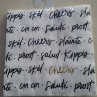 Cocktail Napkins - Allover words - Bullseye's Play