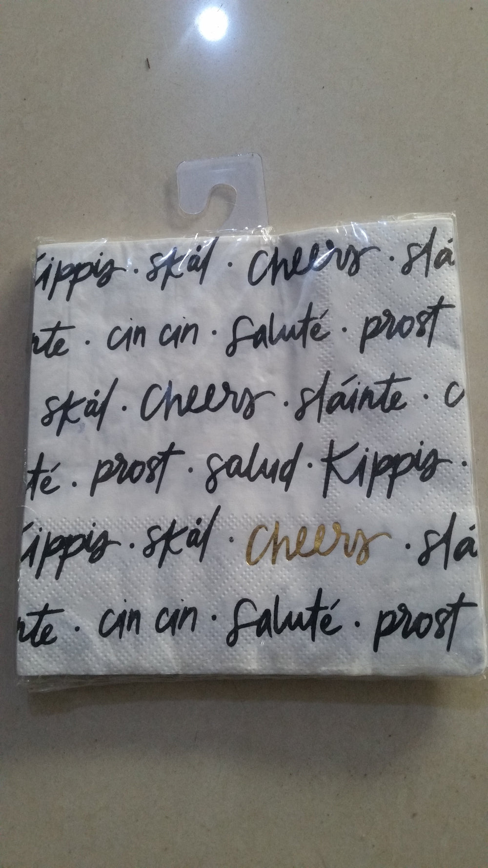 Cocktail Napkins - Allover words - Bullseye's Play
