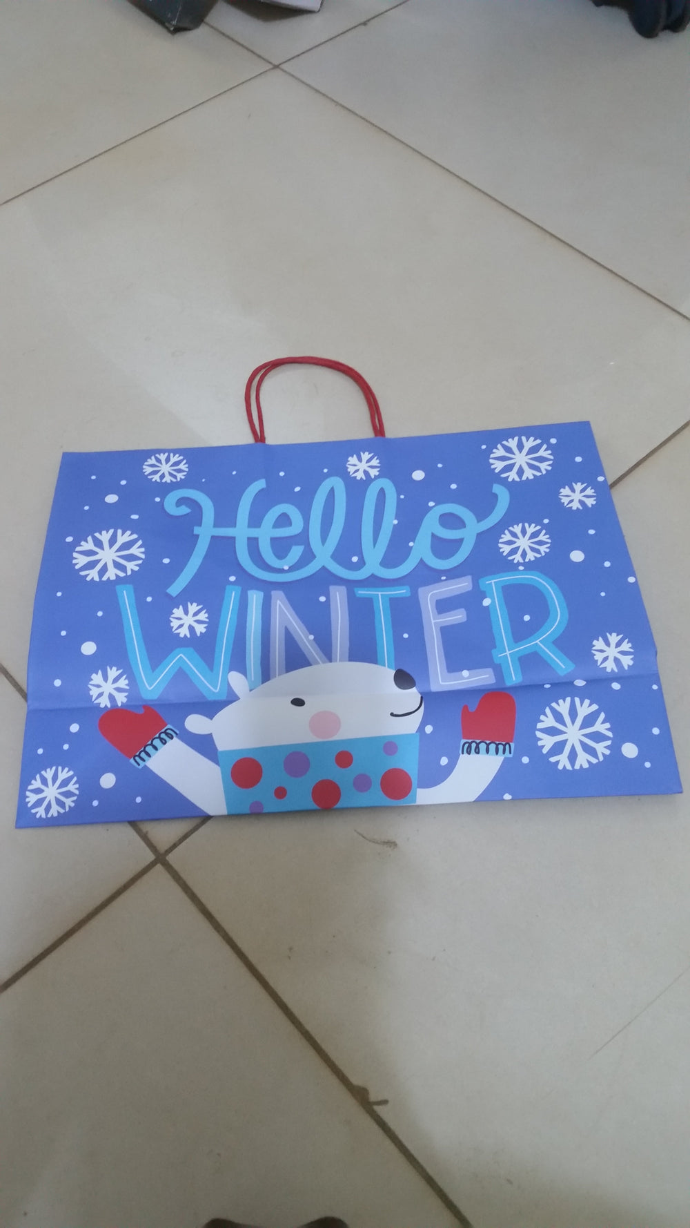 FOS Christmas Paper Handle Jumbo Vogue Hello Winter - Wondershop™