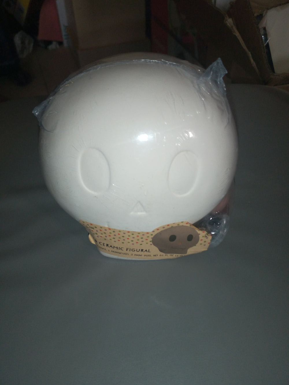 Paint-Your-Own Large Skull Ceramic Figural - Bulls