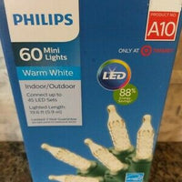 Philips 60ct LED Christmas Faceted Mini String Lights Warm White