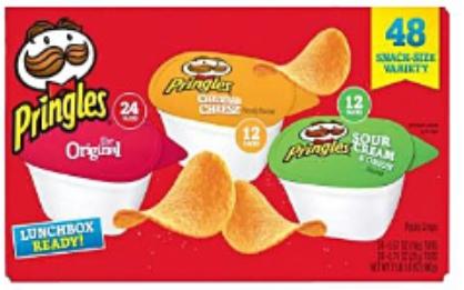 Carton de 48 boîtes de Pringles Snack Stacks Variety Pack ( DLC: 19 OCT2021