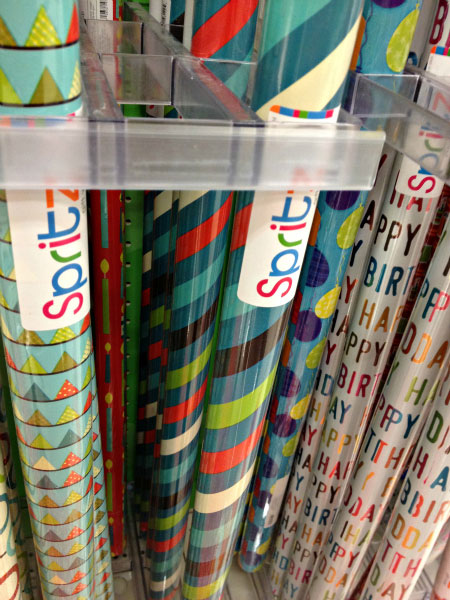 Foil Dotted Striped Gift Wrap - Spritz™