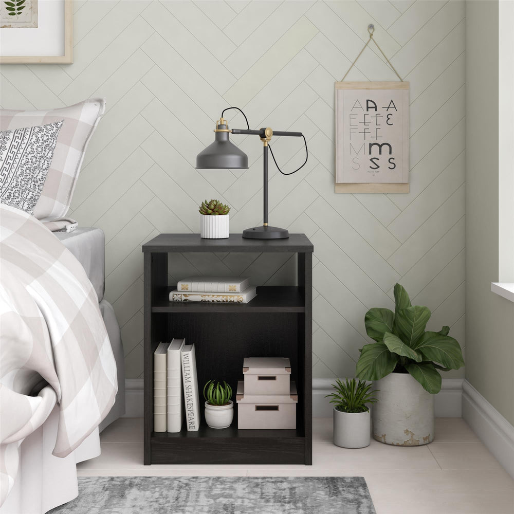 Mainstays Classic Nightstand with Drawer, True Black Oak