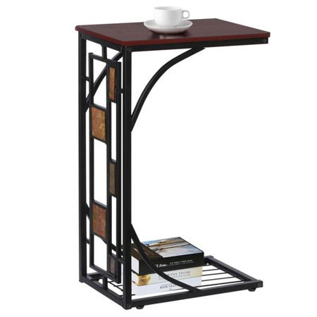 C Shaped Snack Table Sofa Couch Coffee End Table Bed Side Table Laptop Desk Modern Furniture