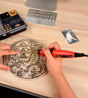 
              Kit de combustion du bois, outil professionnel de stylo à bois, outils créatifs de bricolage, brûleur à bois pour gaufrage/sculpture/pyrogravure, convient aux débutants, aux adultes
            