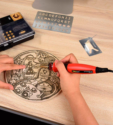 Kit de combustion du bois, outil professionnel de stylo à bois, outils créatifs de bricolage, brûleur à bois pour gaufrage/sculpture/pyrogravure, convient aux débutants, aux adultes