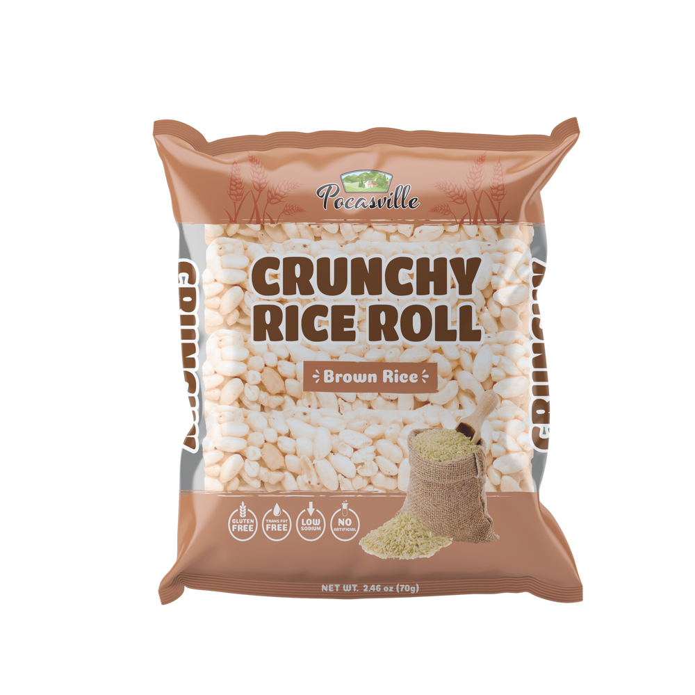Pocasville Crunchy Rice Rolls 1 sachet 70g Brown Rice