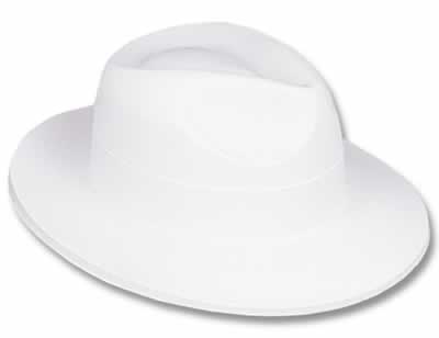 White Velour Fedora Party Accessory (1 count)