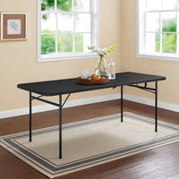 Mainstays 6 Foot Bi-Fold Plastic Folding Table Dark Grape P90296815