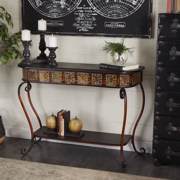 Traditional Metal Console Table