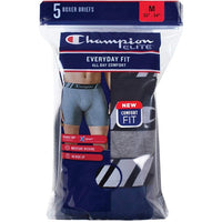 5PK Champion Elite Boxer Briefs Mens MEDIUM 32-34