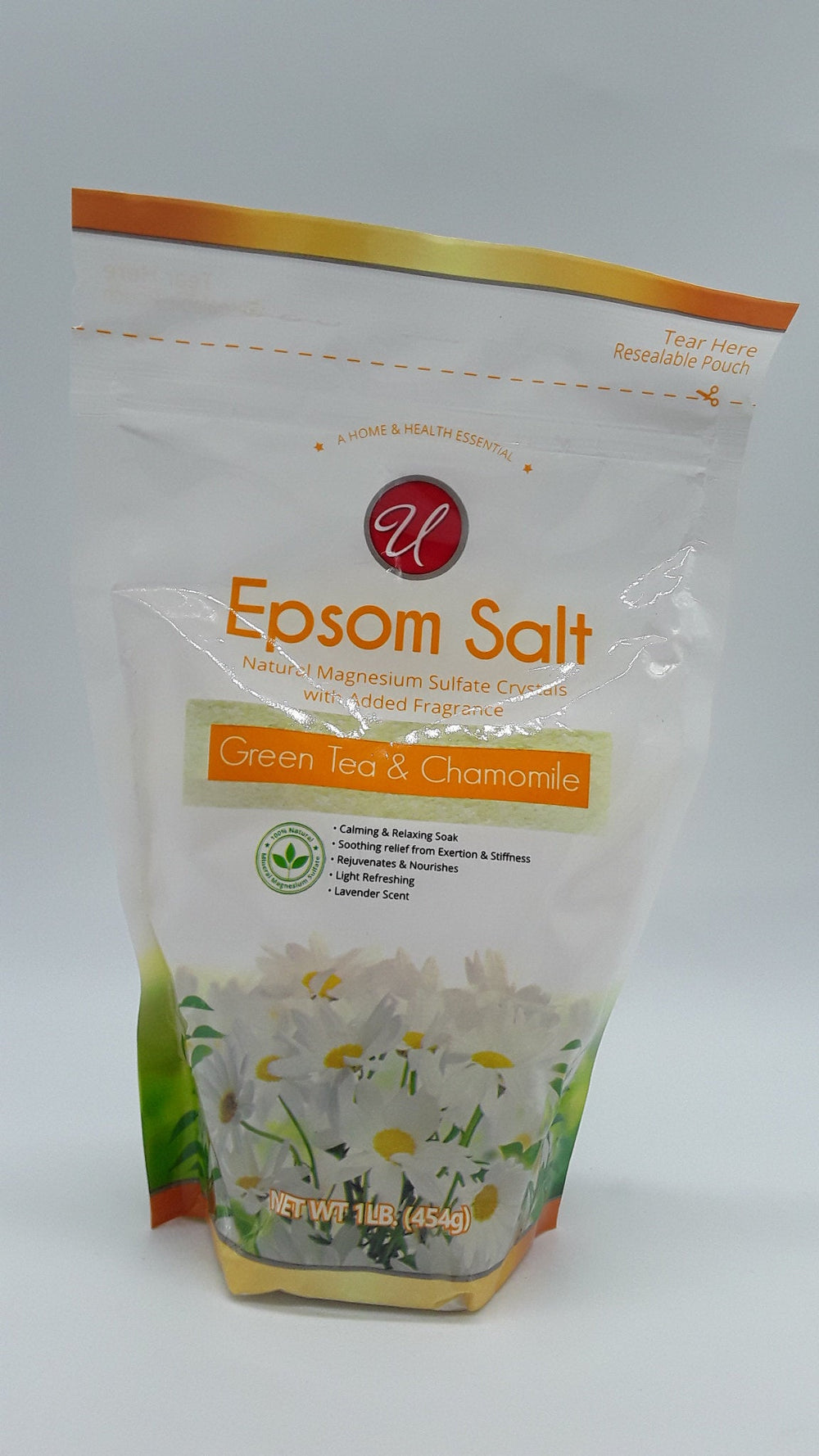 1Lb Epsom Salt Green Tea & Chamomile