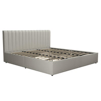 
              A revoir Novogratz Brittany Upholstered Bed with Storage Drawers, King
            