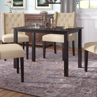 
              Augus Modern & Contemporary Finished Dining Table in Dark Brown
            