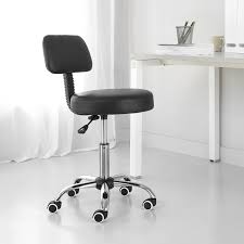 Mainstays High Back Faux Leather Rolling Office Chair, Black