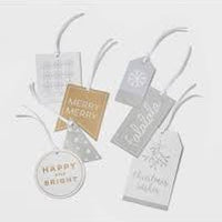 50ct Christmas Can Of Tags Gold White and Silver Gift Tags - Wondershop™